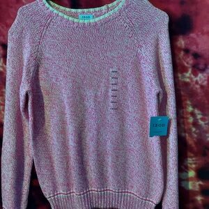 Izod Women's Sweater in Pink and White